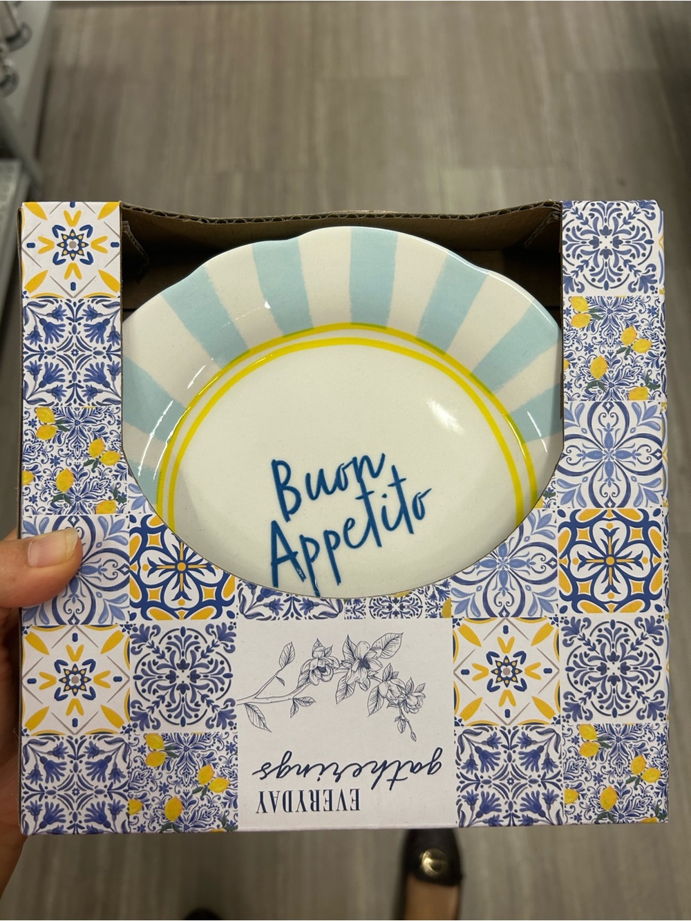 Buon Appetito Ceramic Serving plate 7.5” , set of 4